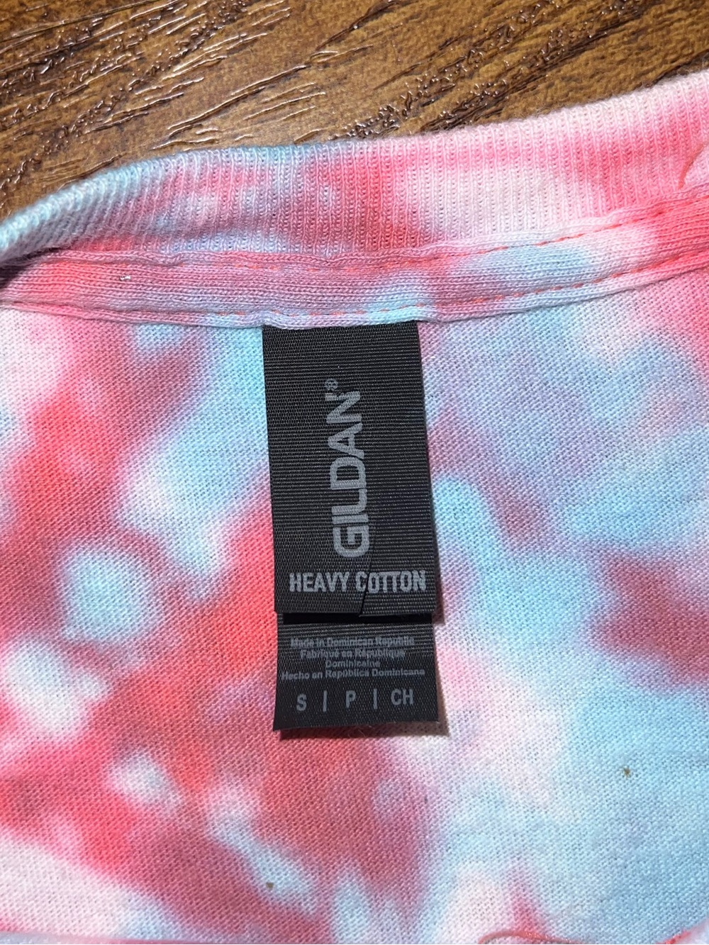 Multicolor Handmade Tie-Dye Pink Short Sleeve Classic Cotton Shirt Size S - Picture 8 of 8